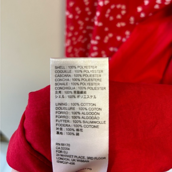 NWOT Urban Outfitters Cap Sleeve Heart Wrap Dress - Picture 7 of 7